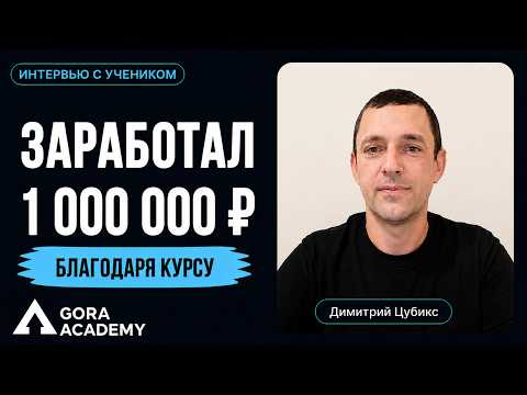 Димитрий Цубикс — 1 000 000 ₽: результат в собственном бизнесе благодаря знаниям с курса